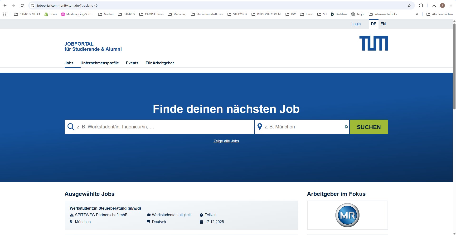 TUM Jobportal